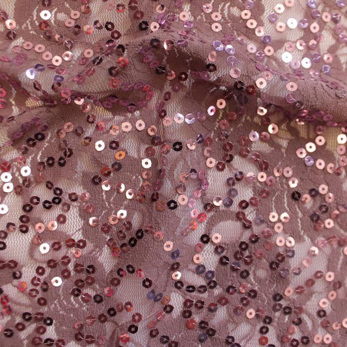 Charlize Stretch Lace Sequin Fabric | Blue Moon Fabrics - Image 4