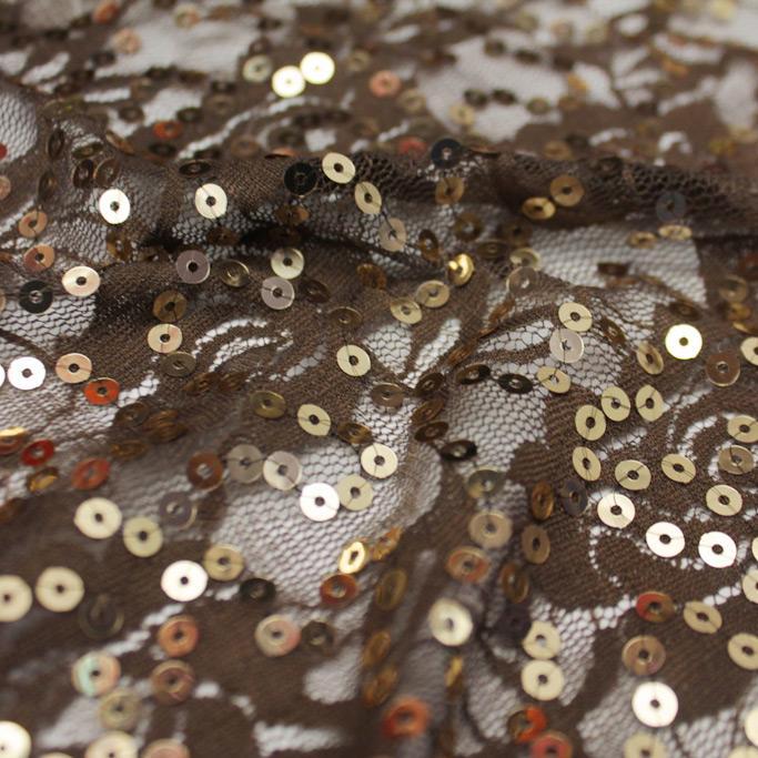 Charlize Stretch Lace Sequin Fabric | Blue Moon Fabrics - Image 6