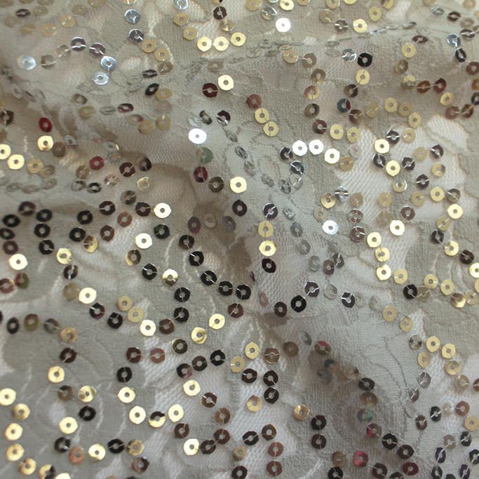 Charlize Stretch Lace Sequin Fabric | Blue Moon Fabrics - Image 7