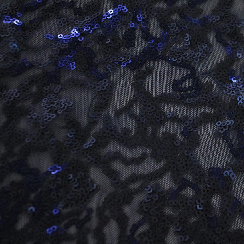 Coral Reef Stretch Mesh Sequin Fabric | Blue Moon Fabrics - Image 6