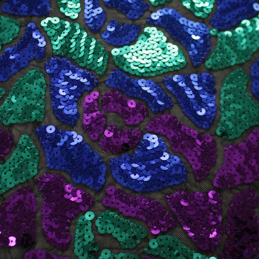 Disco Daze Stretch Mesh Sequin Fabric | Blue Moon Fabrics - Image 4