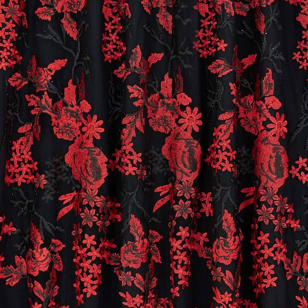 Eve Embroidered Mesh Fabric | Blue Moon Fabrics - Image 6