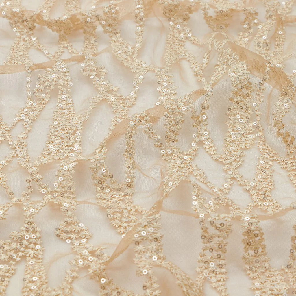 Forget Me Not Embroidered Mesh Fabric | Blue Moon Fabrics - Image 10