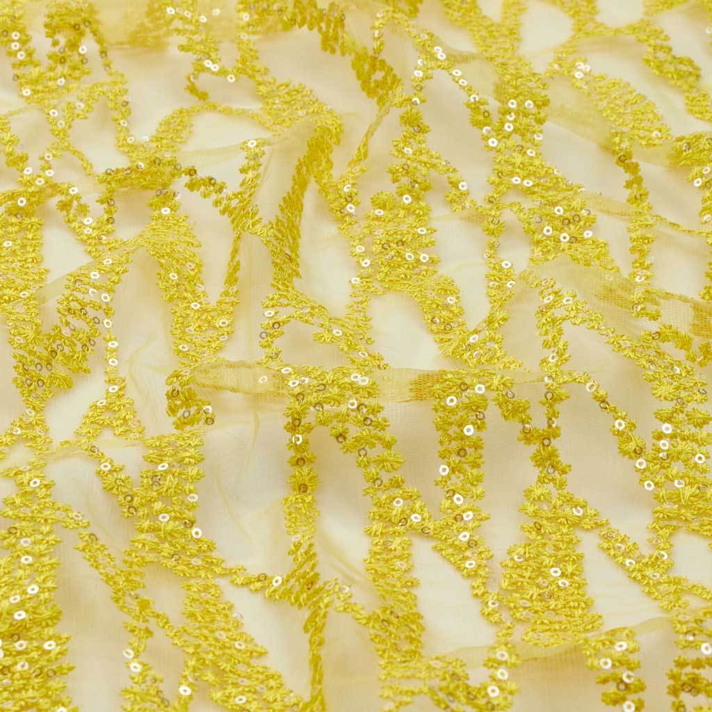Forget Me Not Embroidered Mesh Fabric | Blue Moon Fabrics - Image 11