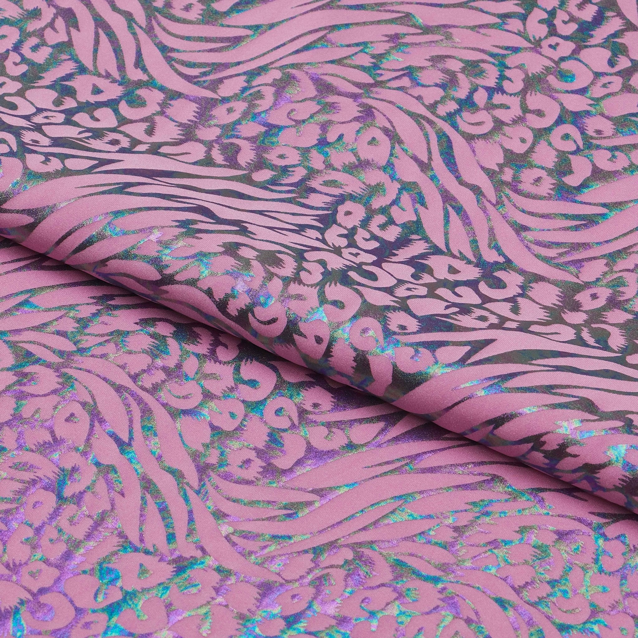 Funky Leopard Hologram Spandex Fabric | Blue Moon Fabrics - Image 10