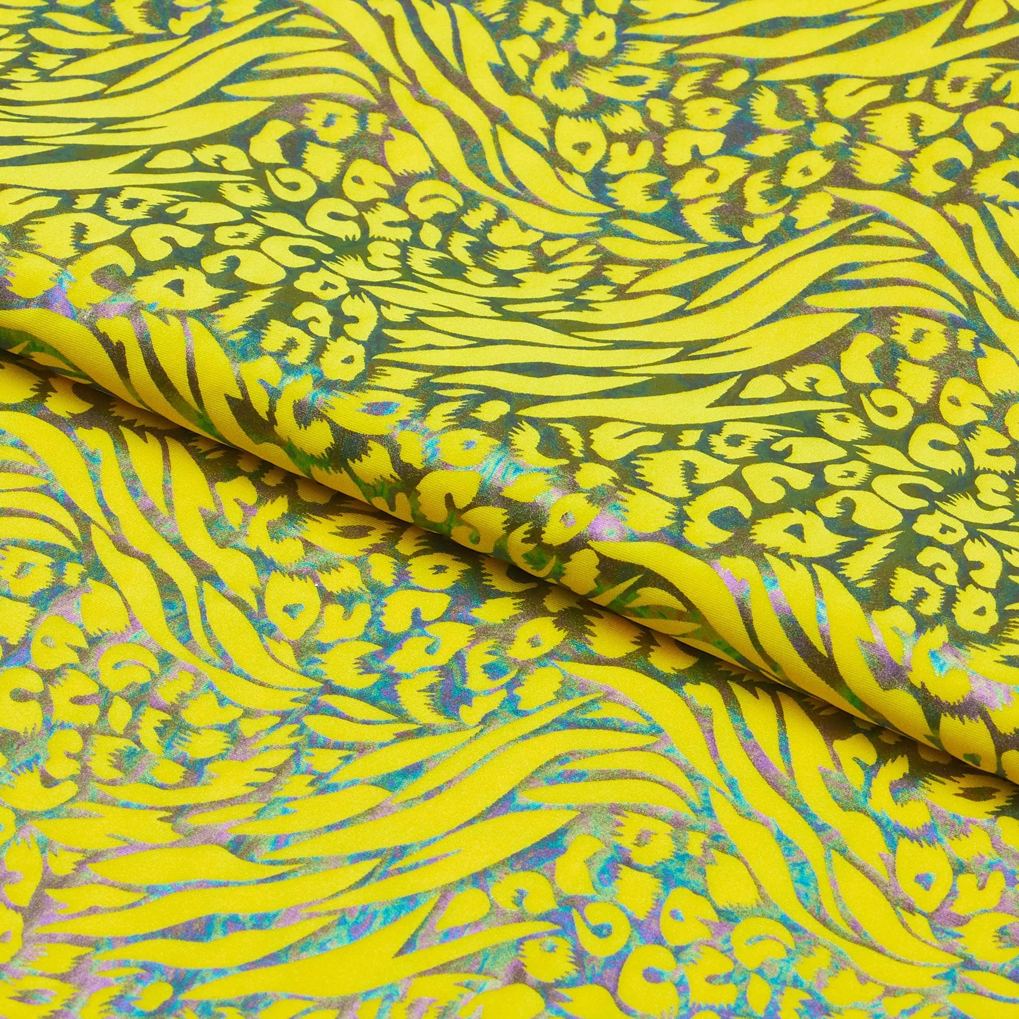 Funky Leopard Hologram Spandex Fabric | Blue Moon Fabrics - Image 7