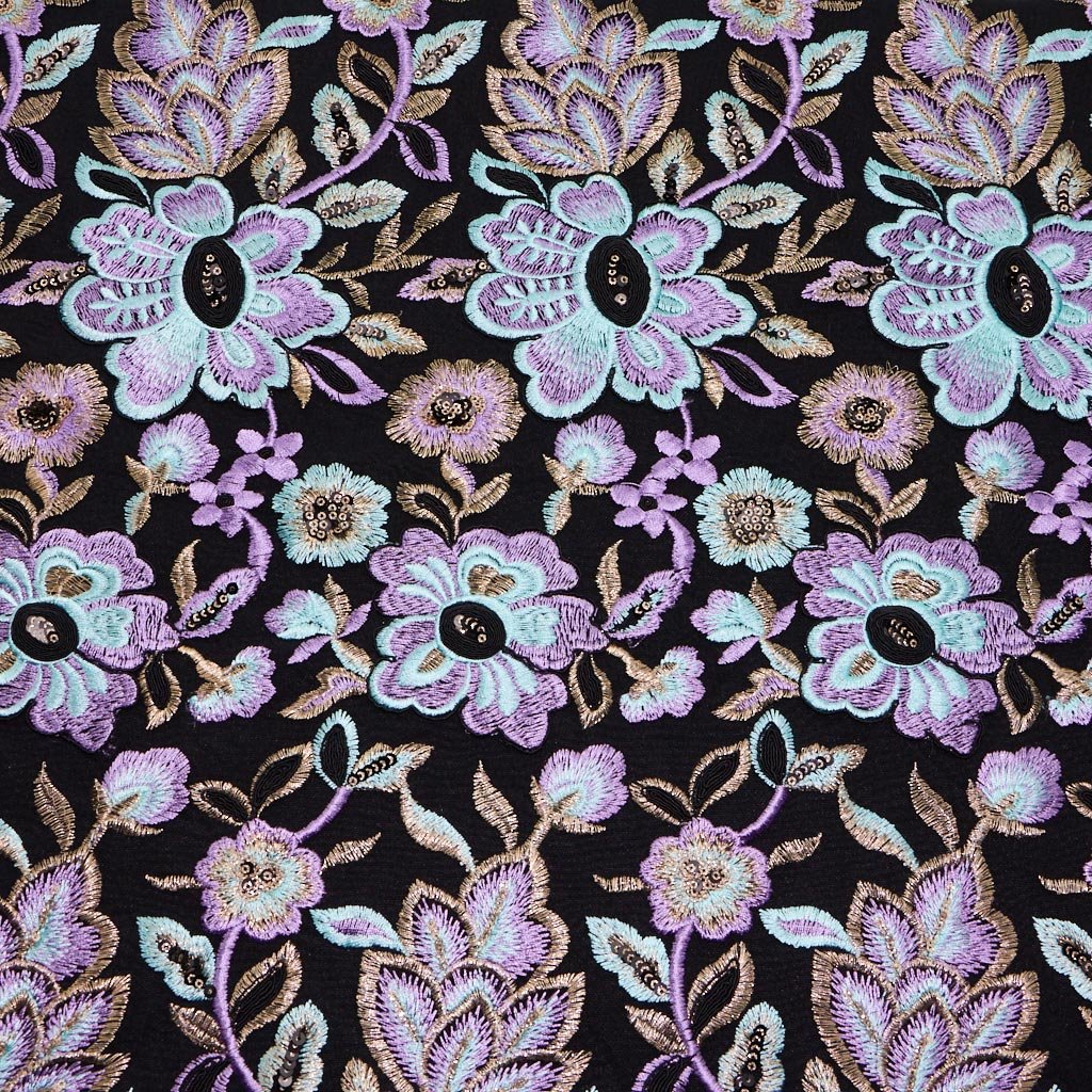 Genevieve Embroidered Mesh Fabric | Blue Moon Fabrics - Image 5