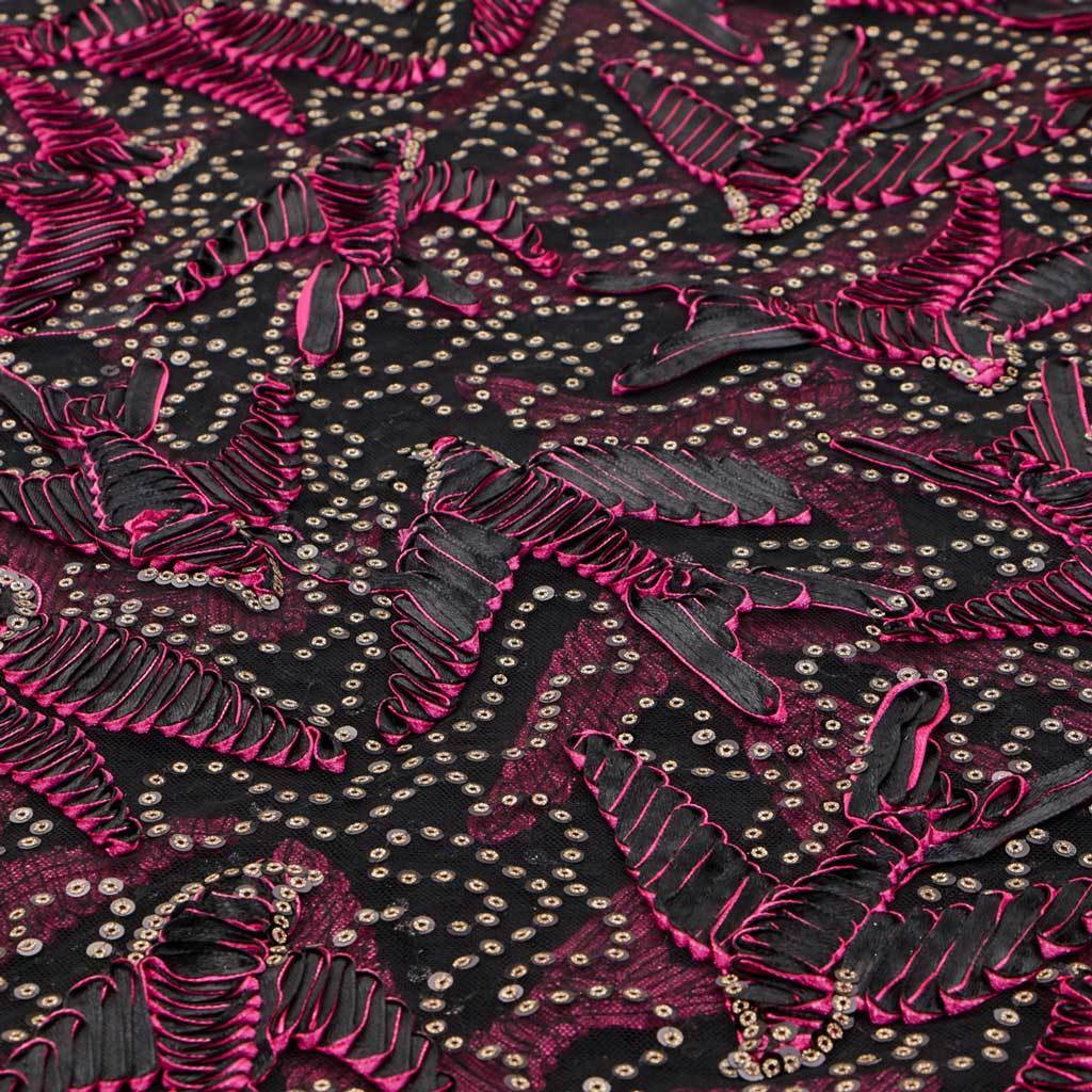 In Flight Embroidered Mesh Fabric | Blue Moon Fabrics - Image 5