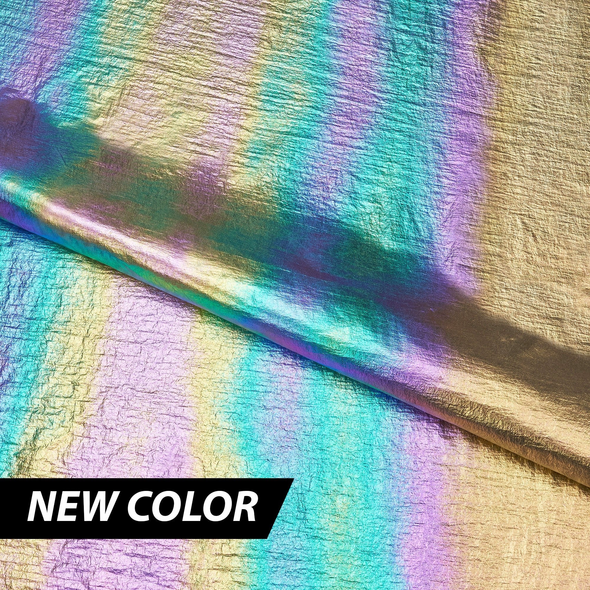 Mother of Pearl Foiled Nylon Fabric | Blue Moon Fabrics - Image 3