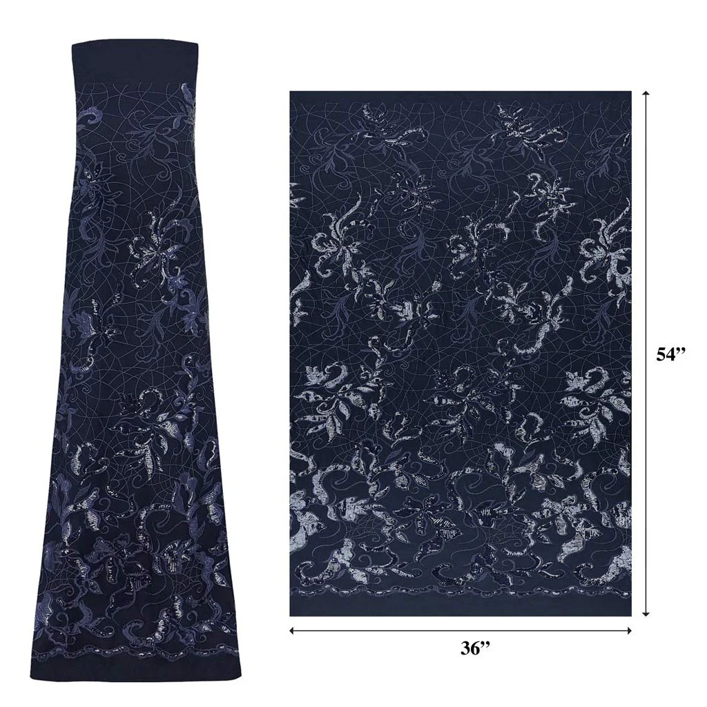Renaissance Stretch Mesh Sequin Fabric | Blue Moon Fabrics - Image 16