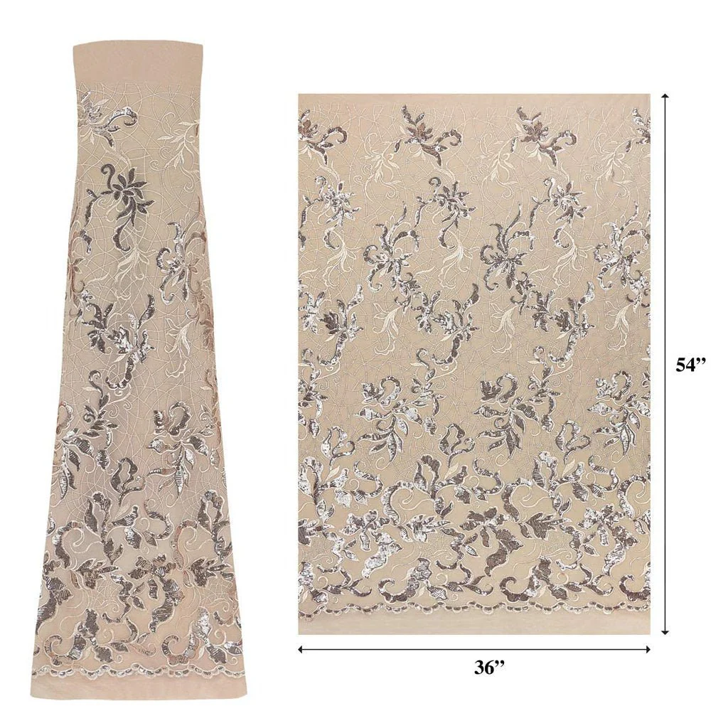 Renaissance Stretch Mesh Sequin Fabric | Blue Moon Fabrics - Image 8