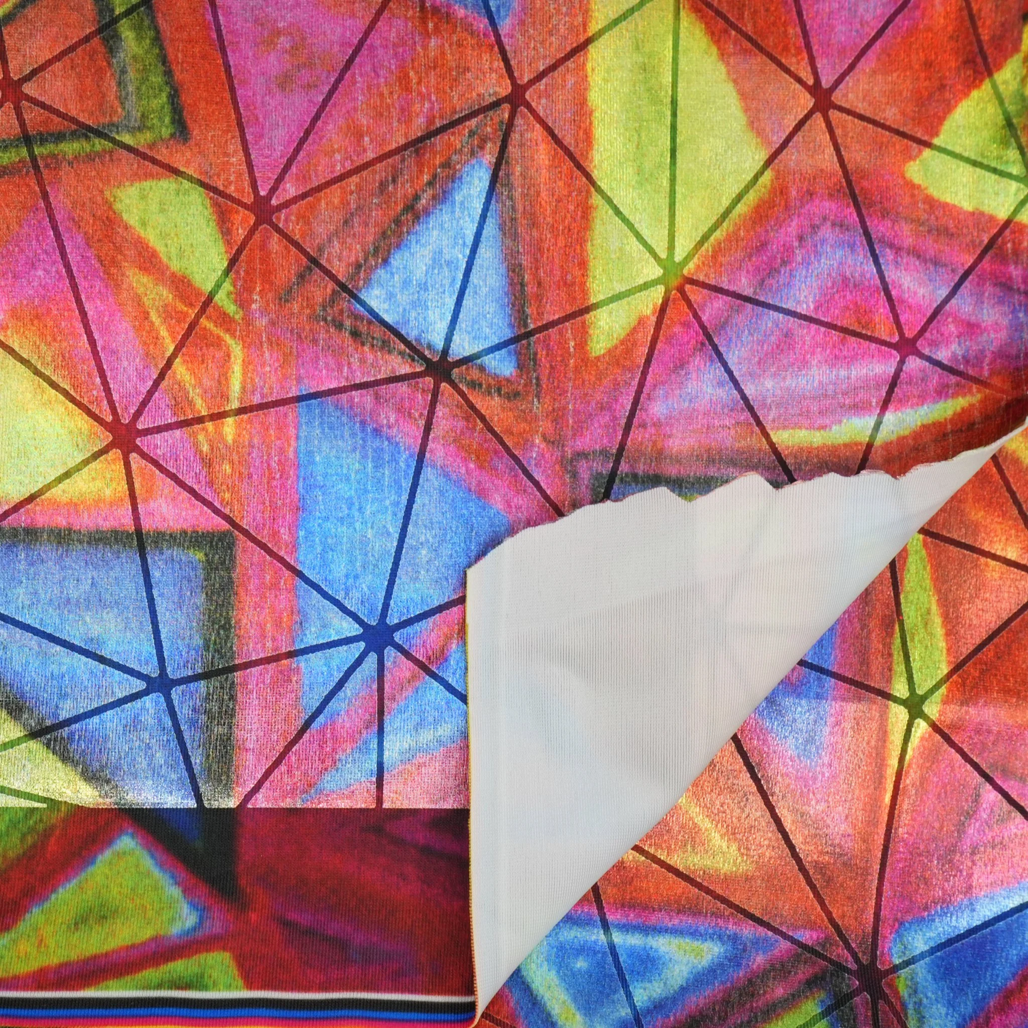 Triad Foiled Spandex Fabric | Blue Moon Fabrics - Image 2